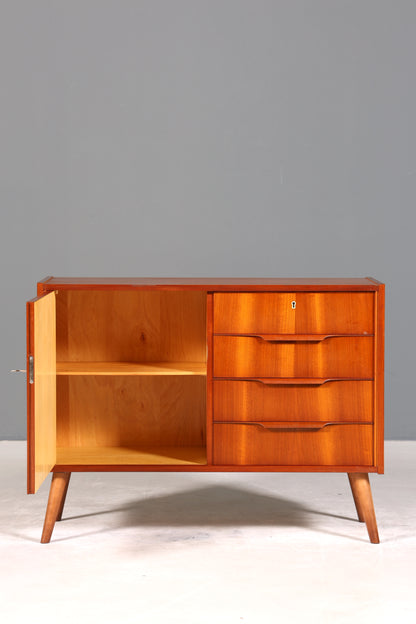 Wunderschöne Mid Century Kommode Vintage Schrank Teak Holz Retro Flur Kommode 60s Regal Sideboard