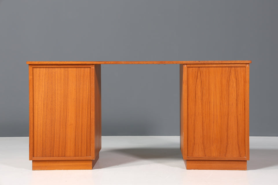 Wunderschöner Mid Century Schreibtisch Made in Denmark Teak Holz Tisch Bürotisch 60er Jahre Office Desk