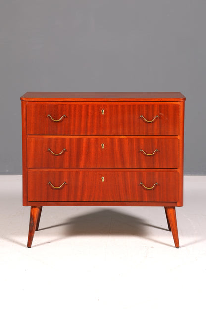 Wunderschöne Mid Century Schubladenkommode Vintage Flurkommode 60s Sideboard Designklassiker Holz