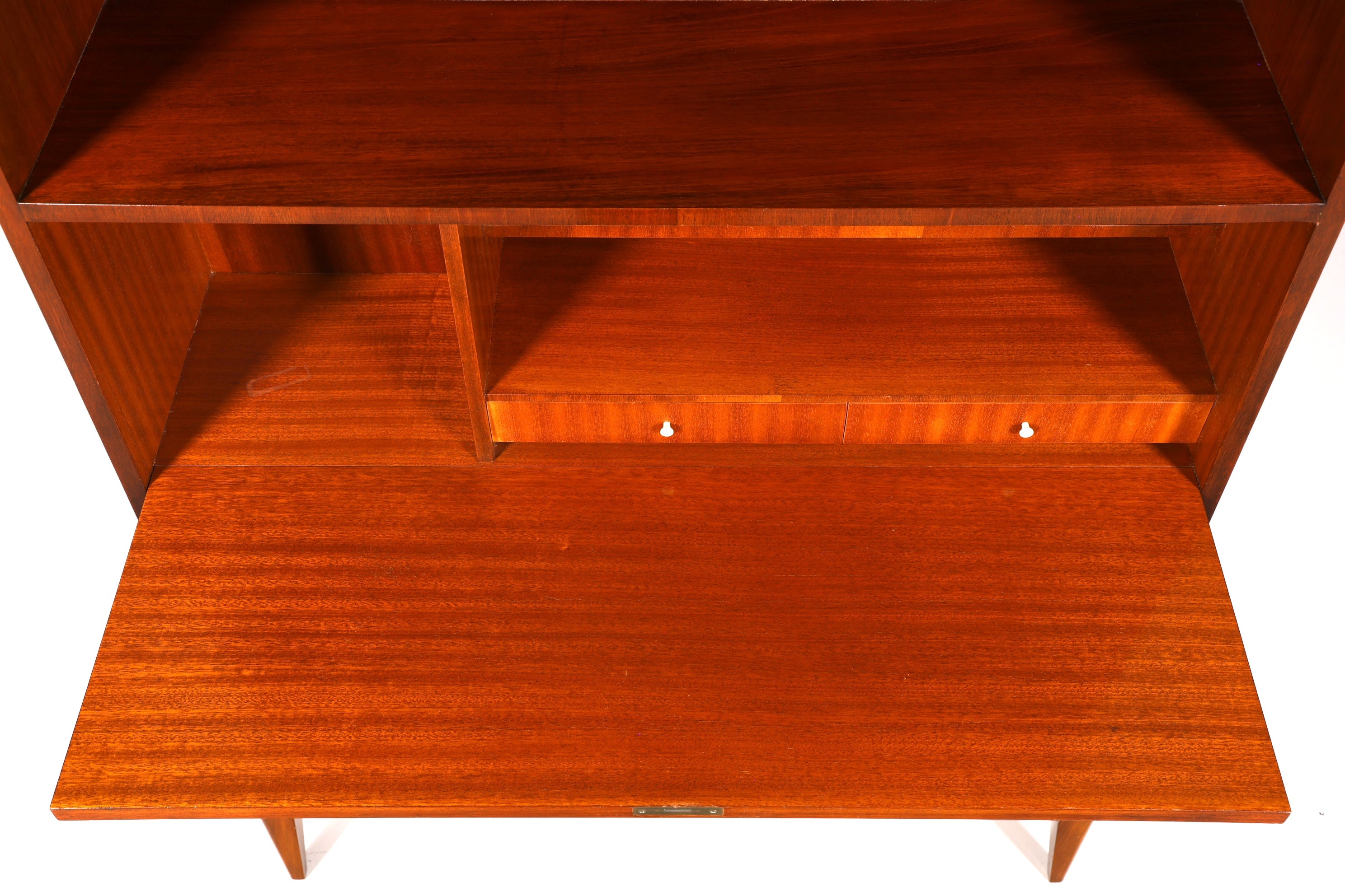 F184 Finish Wunderschöner Mid Century Schrank Bücherregal Vintage Sekretär Highboard Holz Regal