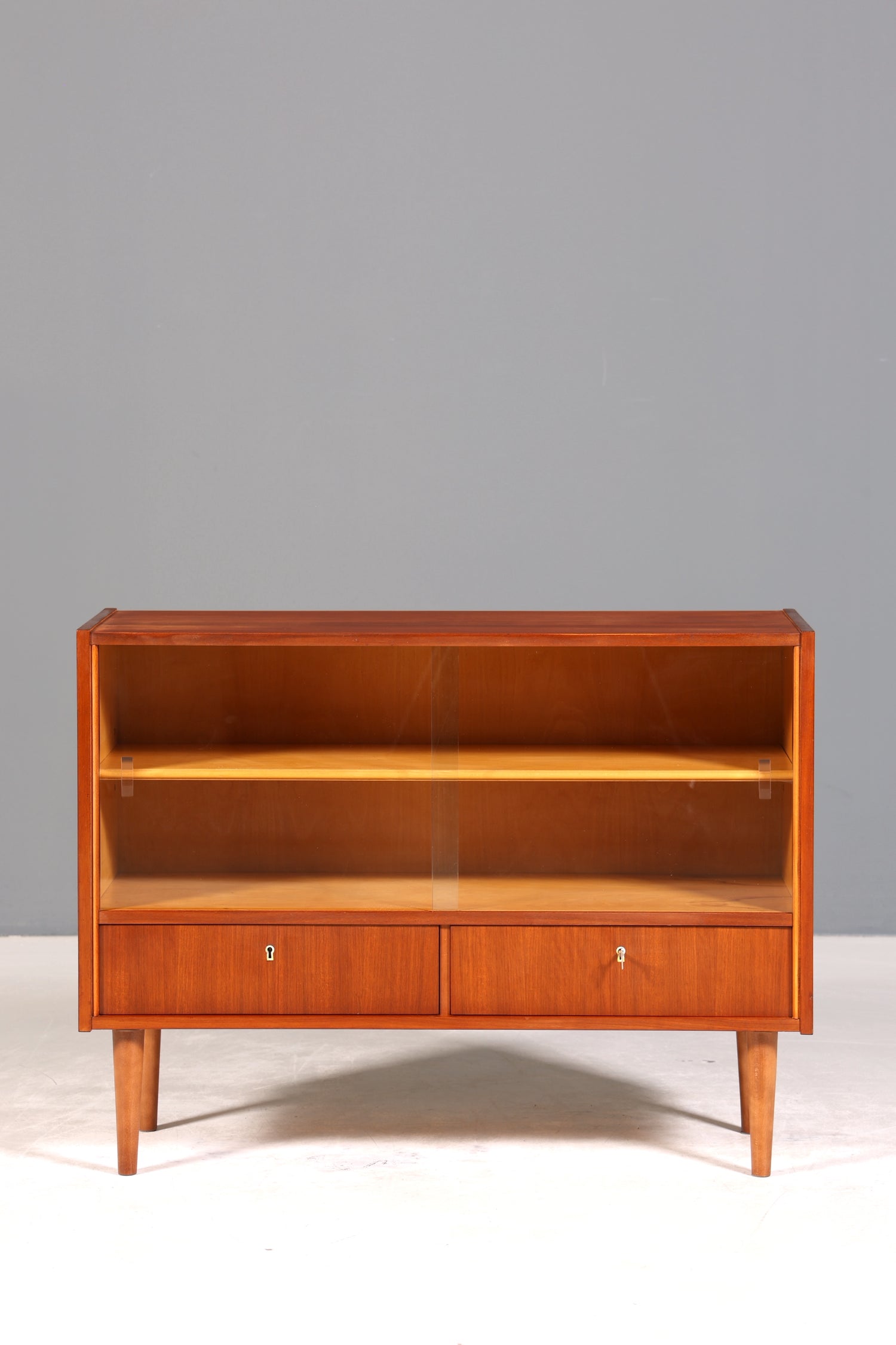 Wunderschöne Mid Century Vitrine Vintage Schrank Retro Regal Bücherregal TV Sideboard 60s