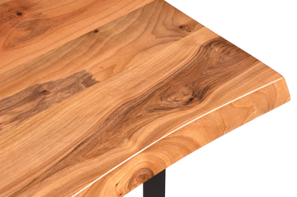 Traumhafter Nussbaum Tisch 220cm-95cm Esszimmer Tisch Baumkanten Platte massiv Holz Küchentisch
