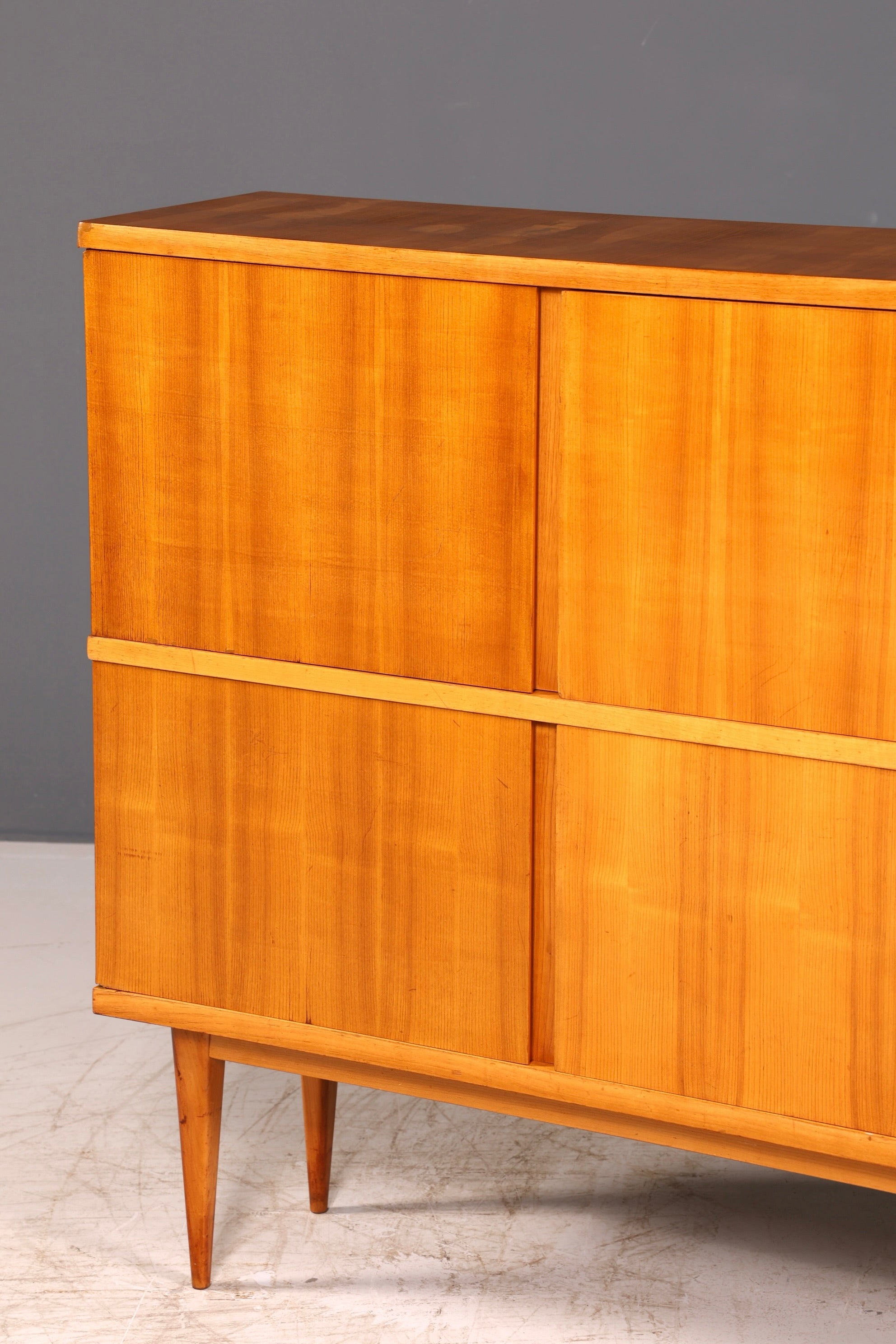 Stunning XXL Mid-Century Sideboard Retro Highboard 1960s Cabinet Sideboard Dresser solid wood