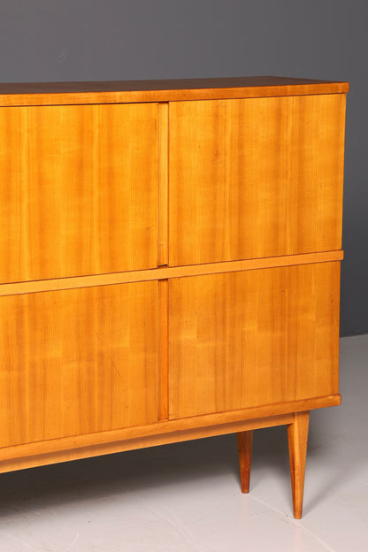 Stunning XXL Mid-Century Sideboard Retro Highboard 1960s Cabinet Sideboard Dresser solid wood