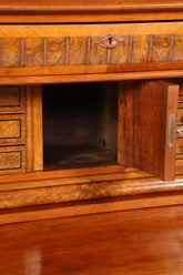 Stilvoller Gründerzeit Sekretär Vertiko Highboard Jugendstil Kommode Schrank um 1880