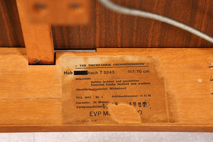 Traumhafter Mid Century Küchentisch Vintage Tisch ausziehbar und höhenverstellbar Esszimmer Tisch VEB