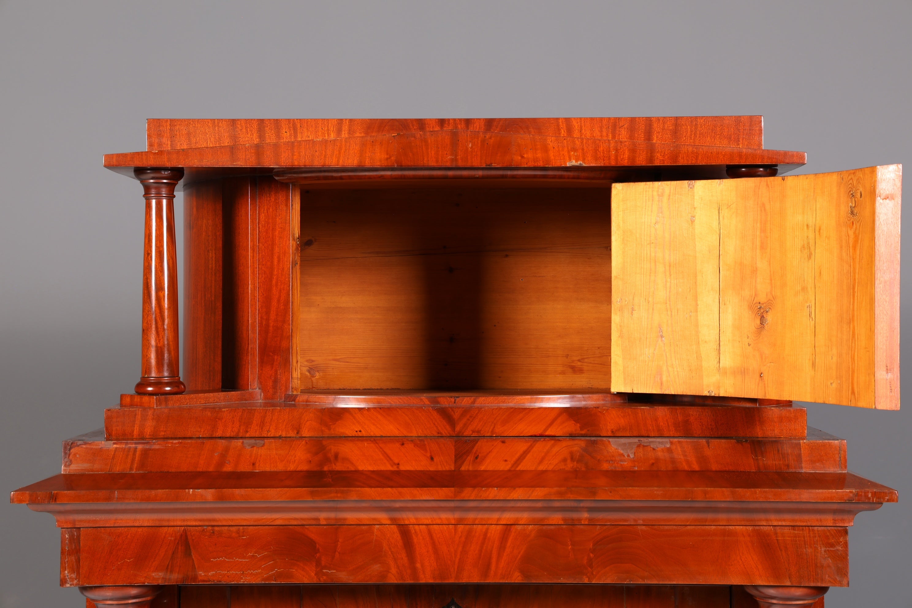 Wunderschöner Original Biedermeier Sekretär um 1860 Kommode Antik Bürokommode Englisch Säulen