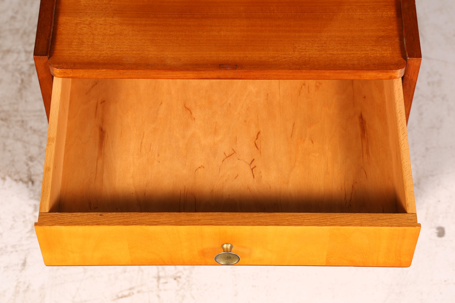 Wunderschöner Mid Century Nachttisch Vintage Danish Design Kommode Beistelltisch Nachtschrank Retro echt Holz 1 von 2