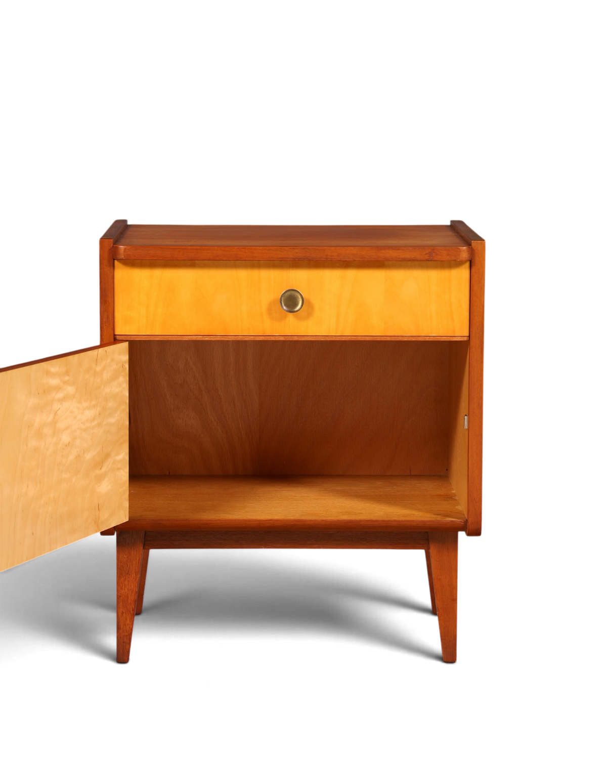 Wunderschöner Mid Century Nachttisch Vintage Danish Design Kommode Beistelltisch Nachtschrank Retro echt Holz 2 von 2