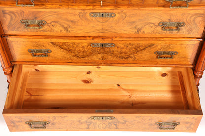 F191 Finish cm Wunderschöne Gründerzeit Kommode Jugendstil Antik Sideboard Schubladenkommode Wäschekommode