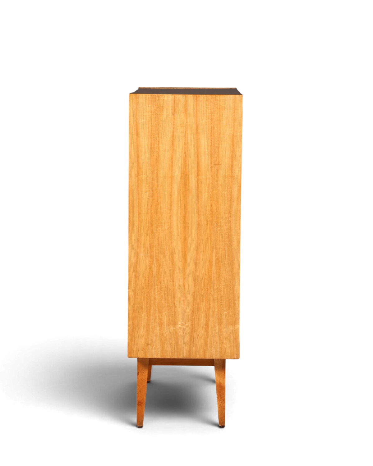 Hauptstadt Möblerei Hellerau Schrank Modell 602 von Franz Ehrlich im Mid Century Design, Seitenansicht aus Echtholz