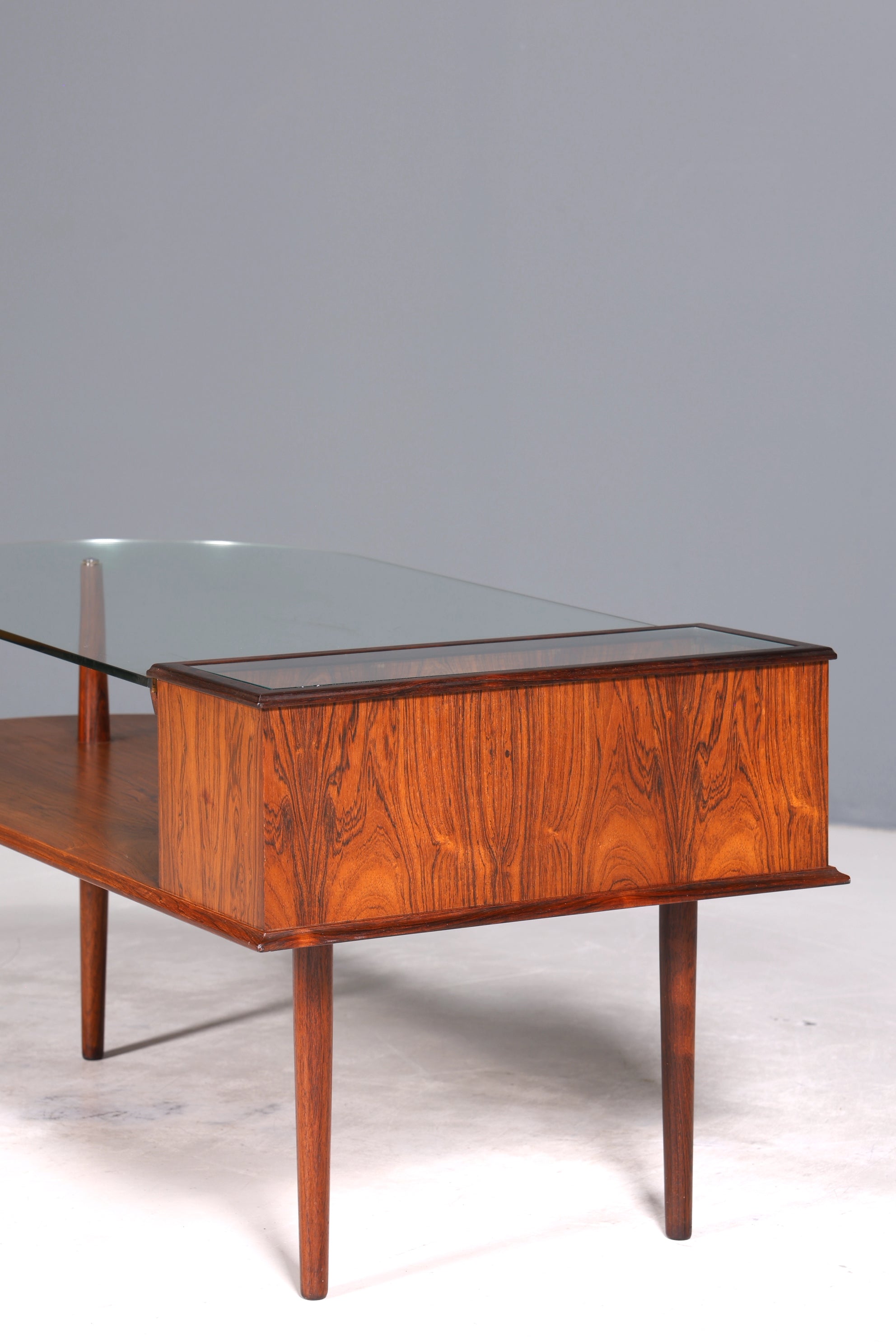 Wunderschöner Mid Century Couchtisch designed by Johannes Andersen Retro Ablagetisch Glastisch Made in Denmark Tisch