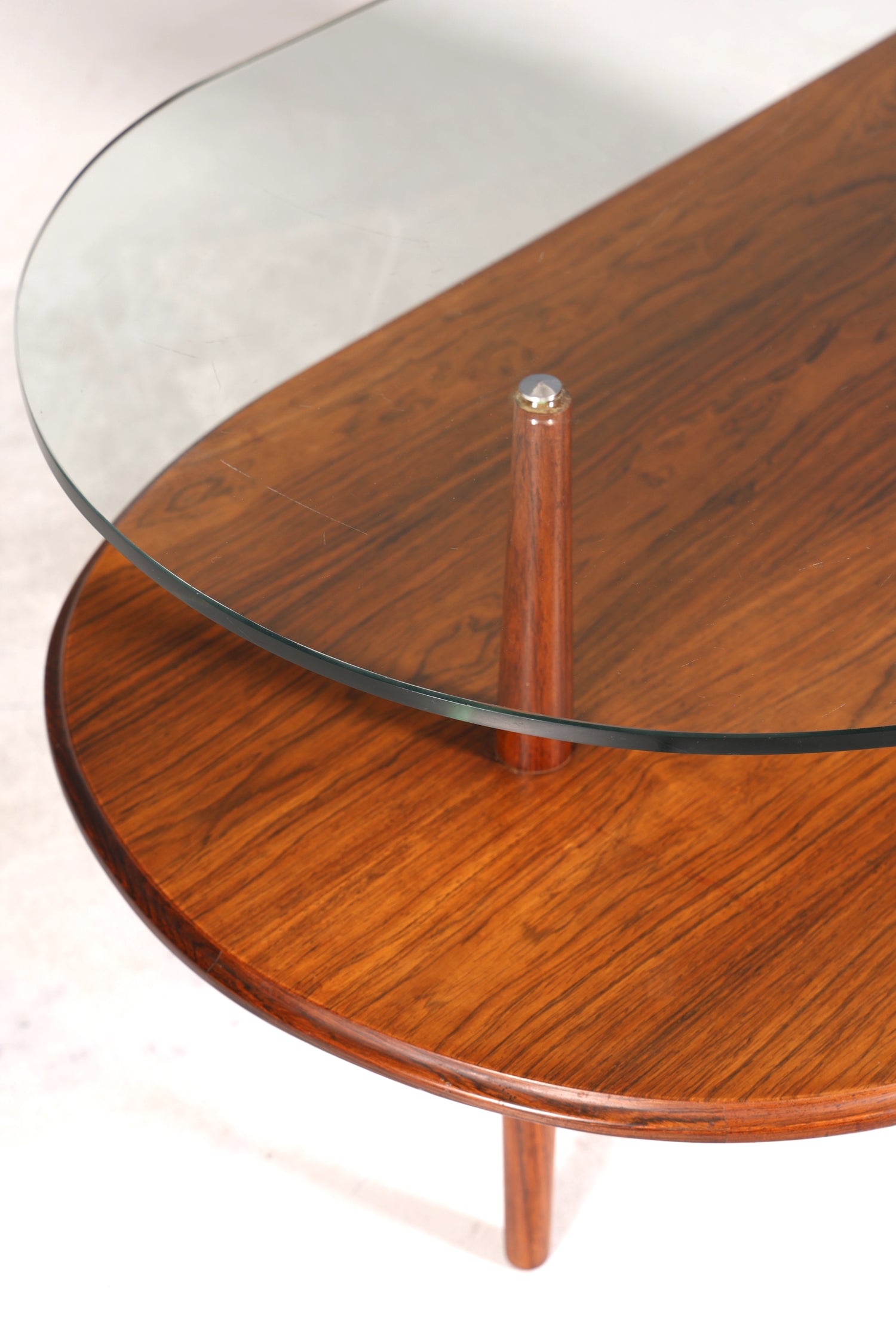 Wunderschöner Mid Century Couchtisch designed by Johannes Andersen Retro Ablagetisch Glastisch Made in Denmark Tisch