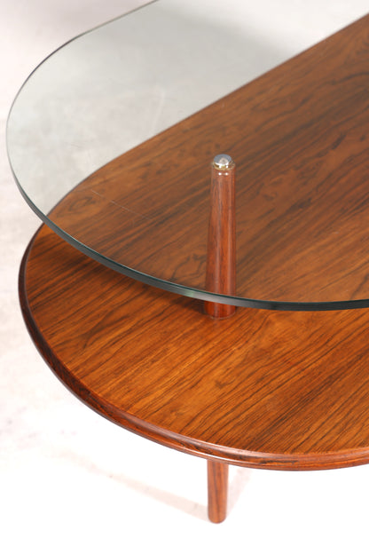 Wunderschöner Mid Century Couchtisch designed by Johannes Andersen Retro Ablagetisch Glastisch Made in Denmark Tisch