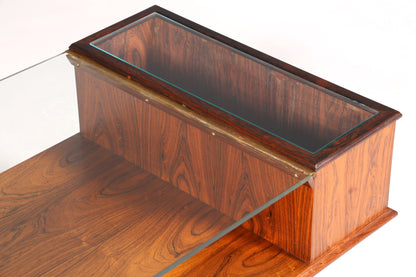 Wunderschöner Mid Century Couchtisch designed by Johannes Andersen Retro Ablagetisch Glastisch Made in Denmark Tisch