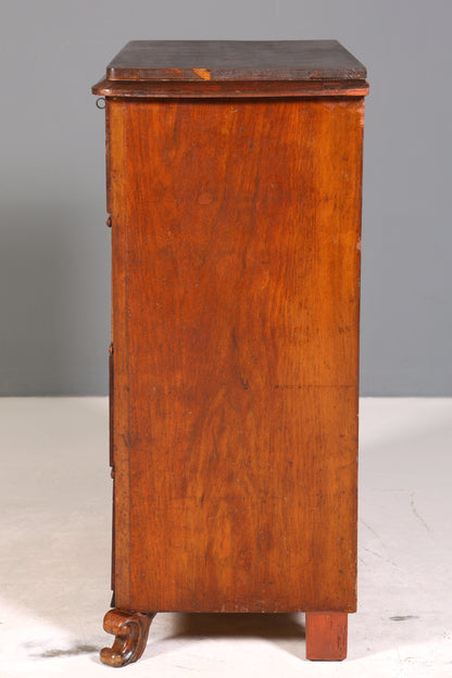 Wunderschöne Louis Philippe Kommode Nussbaum Vertiko Schubladenkommode um 1880