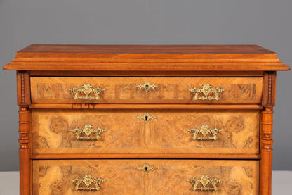 Traumhafte Gründerzeit Kommode Louis Philippe Vertiko Nussbaum Sideboard um 1880