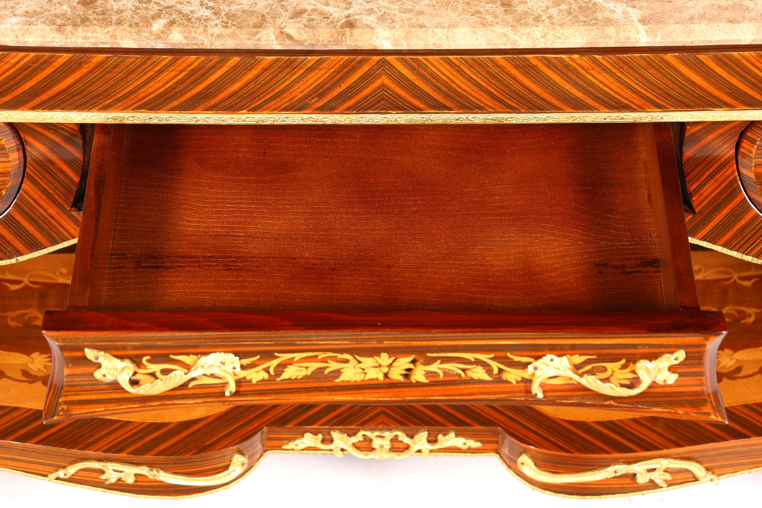 Traumhafte Barock Stil Konsolen Tisch Marmor Antik Stil Intarsien Konsole