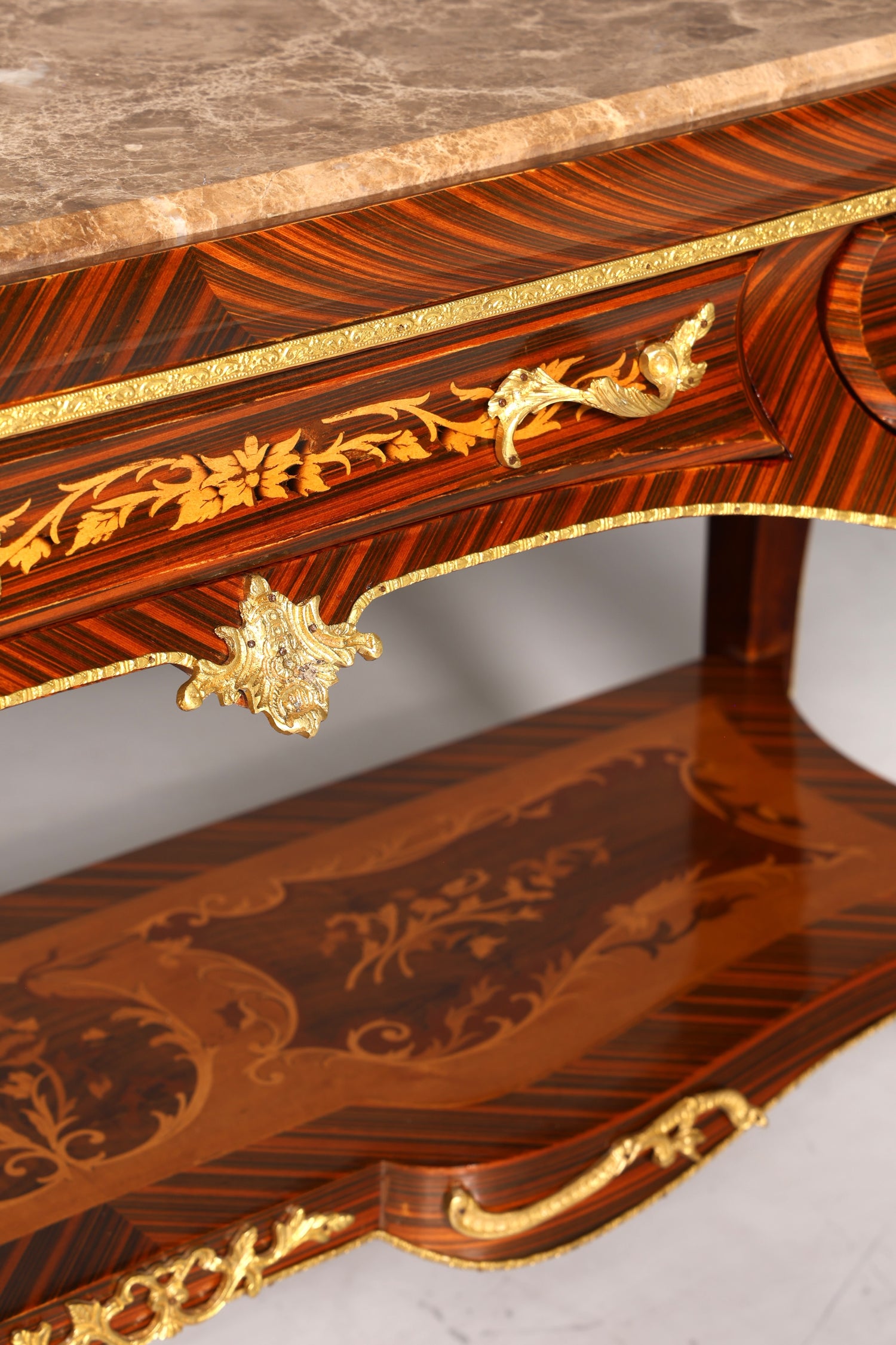 Traumhafte Barock Stil Konsolen Tisch Marmor Antik Stil Intarsien Konsole