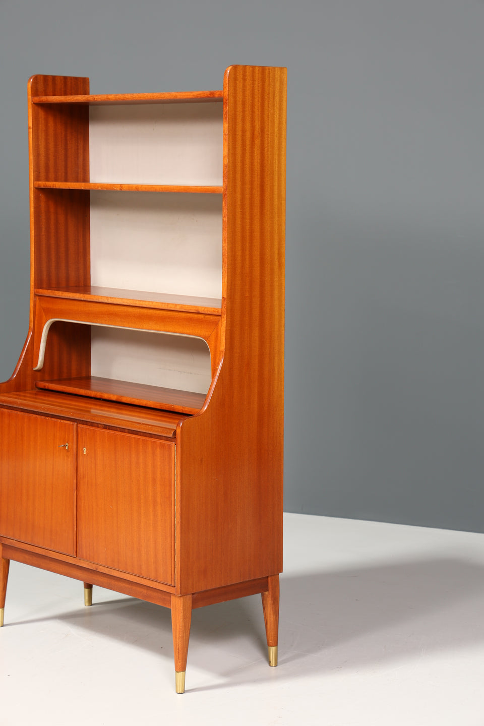 Traumhafter Mid Century Schrank Sekretär Bücherregal Retro Highboard Vintage Holz Regal 70er Jahre