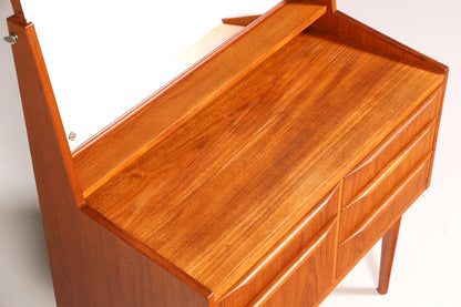 Wunderschöner Mid Century Schminktisch Danish Design Frisiertisch Retro Schreibtisch Teak Holz Vintage Tisch 60s