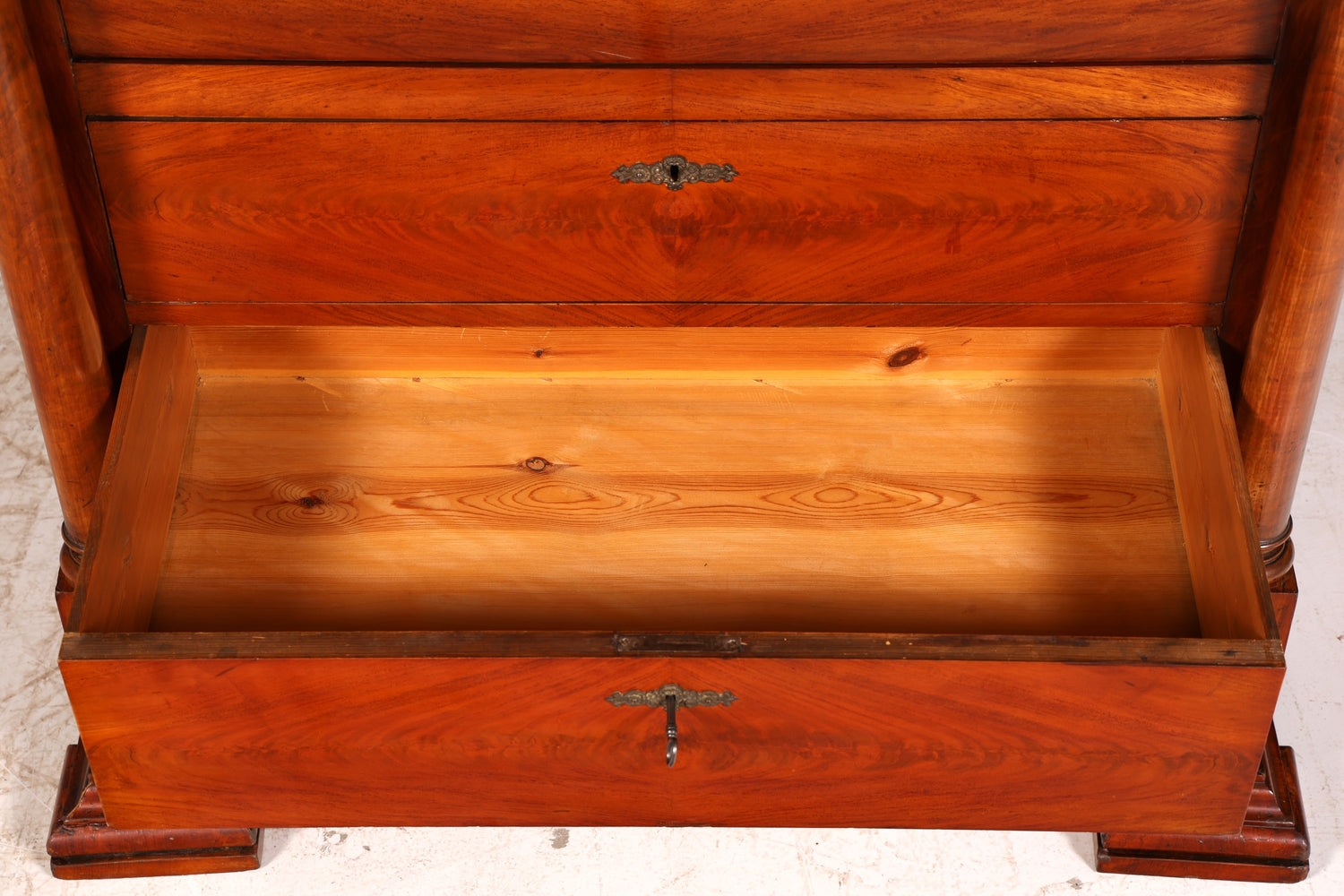 Beeindruckender Biedermeier Sekretär Louis Philippe Vertiko Antik Kommode Schreibkommode Office Desk