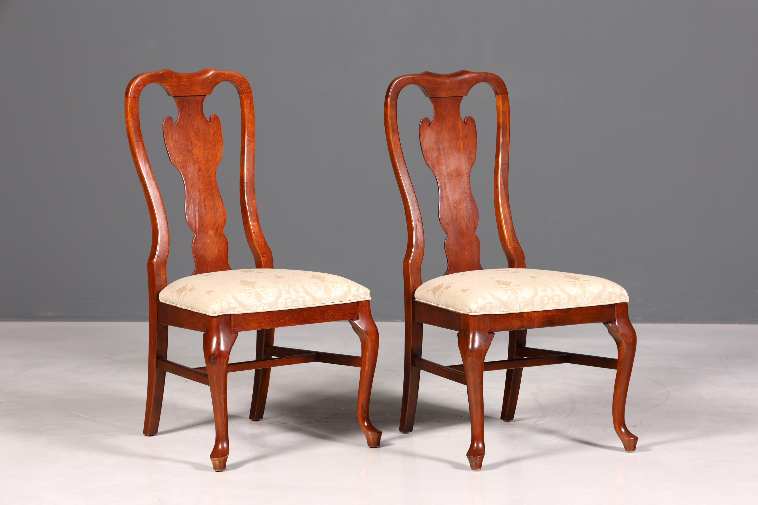 2x Elegant Drexel Heritage Chairs, American USA Chippendale Style Chair Set, Kitchen Chair Set, Dining Room Chairs