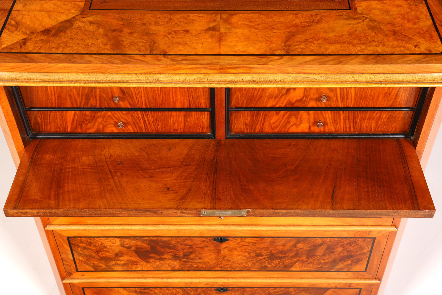 Wunderschöner Biedermeier Sekretär Antik Kommode Louis Philippe Office Schreibkommode