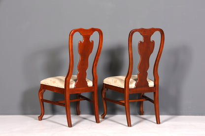 2x Elegant Drexel Heritage Chairs, American USA Chippendale Style Chair Set, Kitchen Chair Set, Dining Room Chairs
