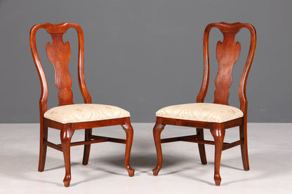 2x Elegant Drexel Heritage Chairs, American USA Chippendale Style Chair Set, Kitchen Chair Set, Dining Room Chairs