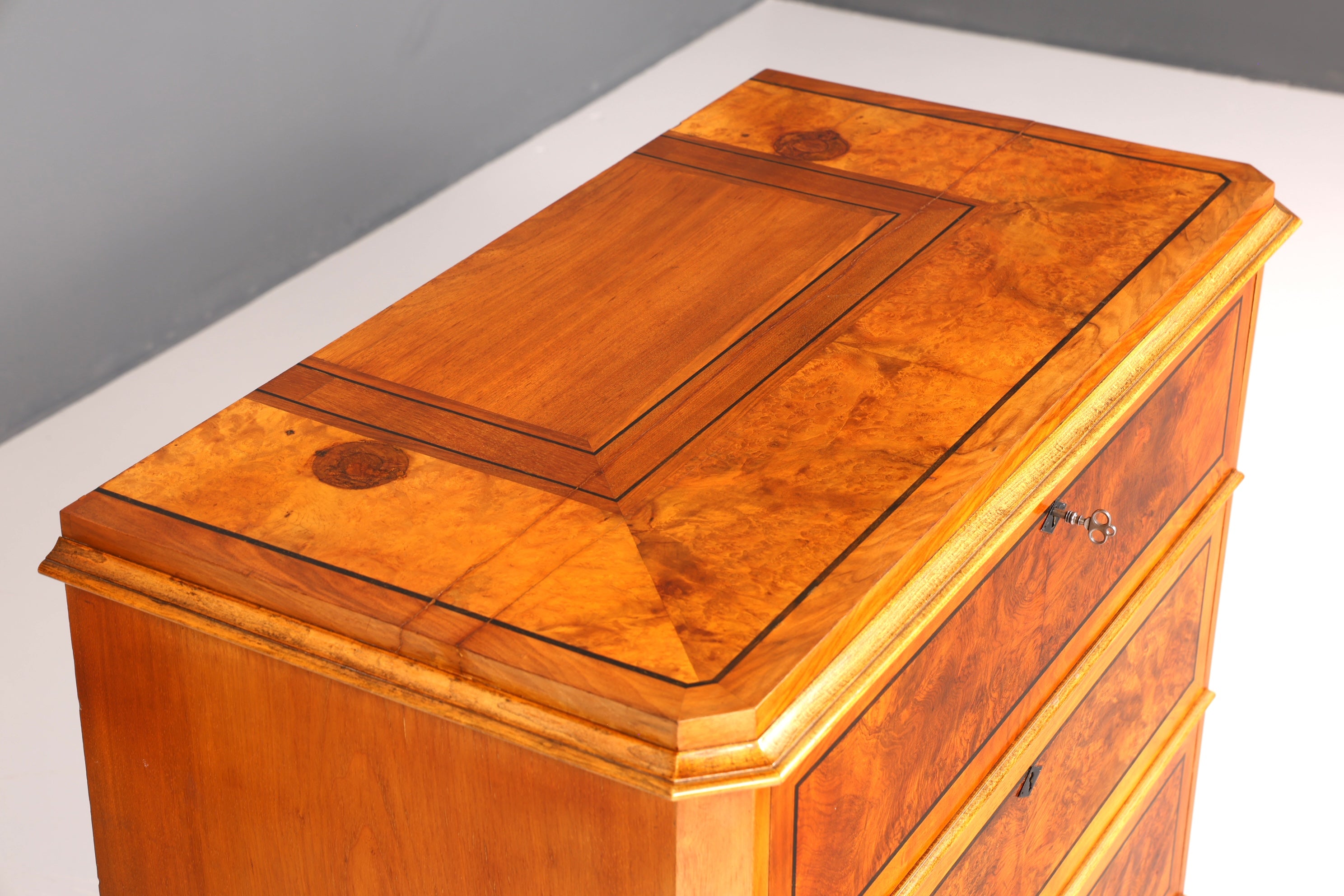 Wunderschöner Biedermeier Sekretär Antik Kommode Louis Philippe Office Schreibkommode