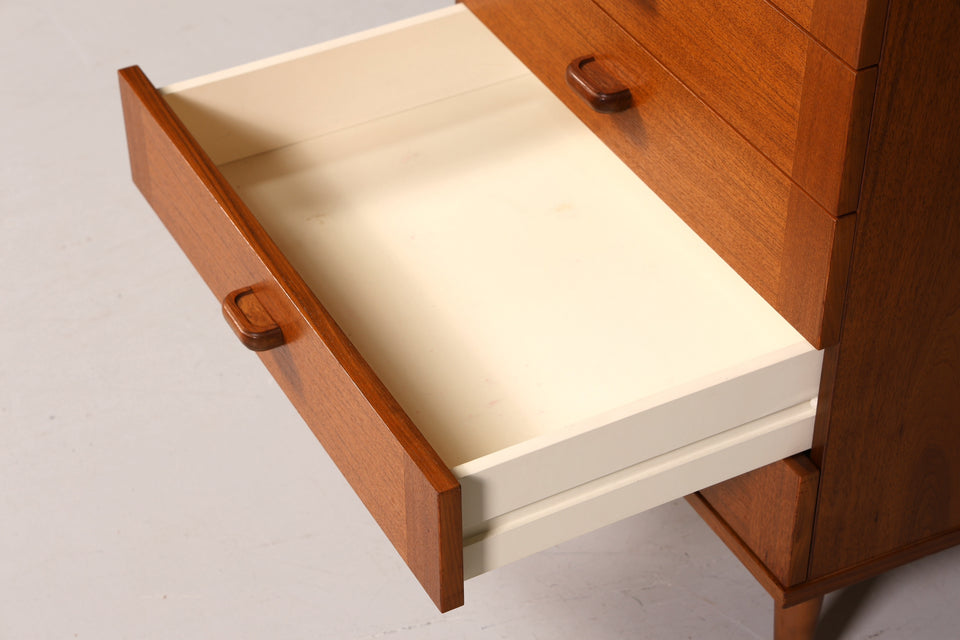 Schlichte Mid Century Kommode "Made in Sweden" Teak Holz Sideboard Flur Kommode 60er Jahre Möbel