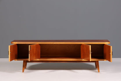Schlichtes Mid Century Sideboard Vintage TV Kommode 60s Schrank Longboard Retro Lowboard