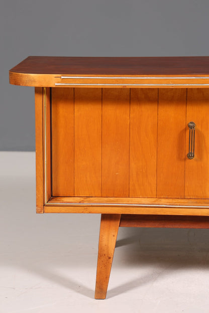 Schlichtes Mid Century Sideboard Vintage TV Kommode 60s Schrank Longboard Retro Lowboard