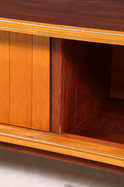 Schlichtes Mid Century Sideboard Vintage TV Kommode 60s Schrank Longboard Retro Lowboard