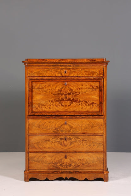 Wunderschöner Biedermeier Sekretär Vertiko Antik Kommode Louis Philippe Schreibkommode