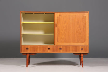 Stilvolles Mid Century Highboard &quot;Made in Denmark&quot; echt Holz Schrank Retro Sideboard Regal