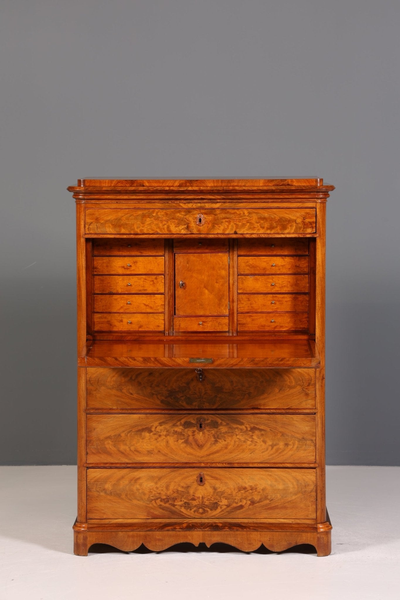 Wunderschöner Biedermeier Sekretär Vertiko Antik Kommode Louis Philippe Schreibkommode