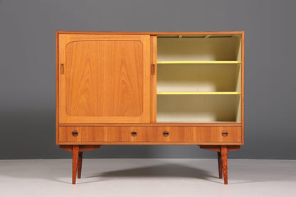 Stilvolles Mid Century Highboard &quot;Made in Denmark&quot; echt Holz Schrank Retro Sideboard Regal