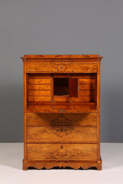 Wunderschöner Biedermeier Sekretär Vertiko Antik Kommode Louis Philippe Schreibkommode