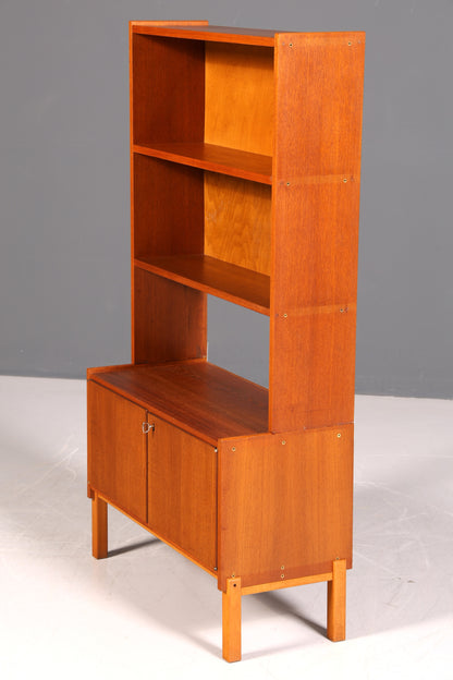Schlichtes Mid Century Regal Danish Design Bücherregal Retro Schrank Kommode 60s Designklassiker