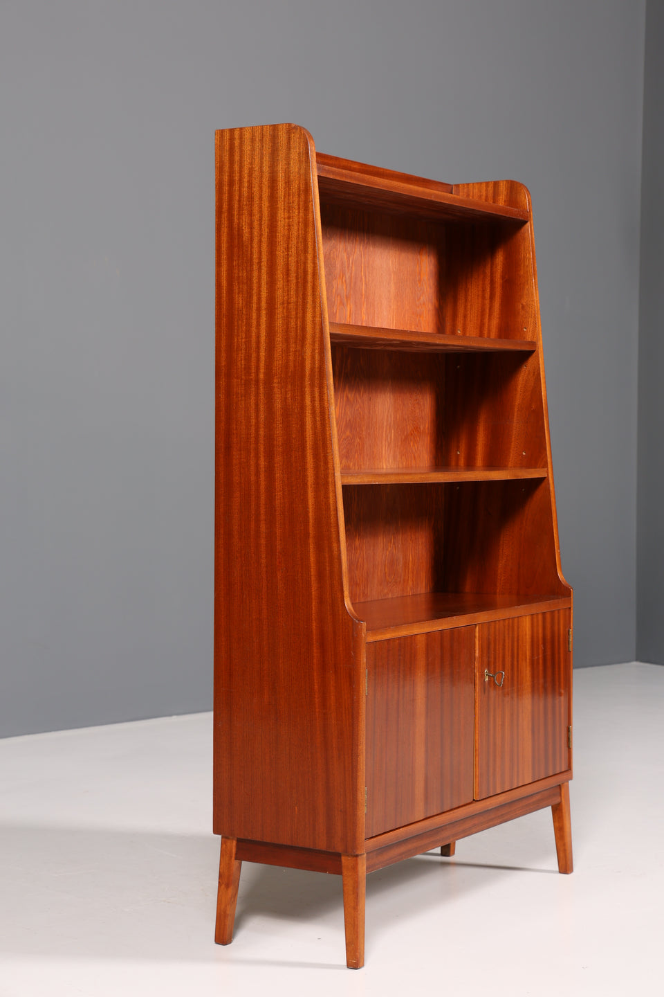 Wunderschöner Mid Century Schrank Bücherregal Vintage Highboard Retro Holz Regal 60er Jahre