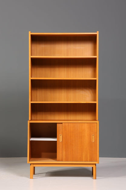 Schlichtes Mid Century Bücherregal Danish Design Schrank Retro Kommode &quot;Made in Denmark&quot; Schiebetür Regal Vintage 2 von 2
