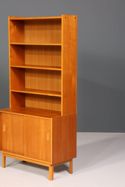 Schlichtes Mid Century Bücherregal Danish Design Schrank Retro Kommode &quot;Made in Denmark&quot; Schiebetür Regal Vintage 2 von 2