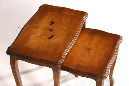 Wunderschönes Chippendale 2er Satz Beistelltisch Set Barock Stil Ablagetisch Set Tisch Set