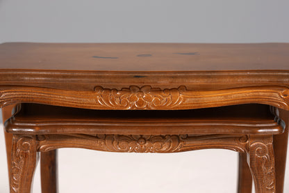 Wunderschönes Chippendale 2er Satz Beistelltisch Set Barock Stil Ablagetisch Set Tisch Set