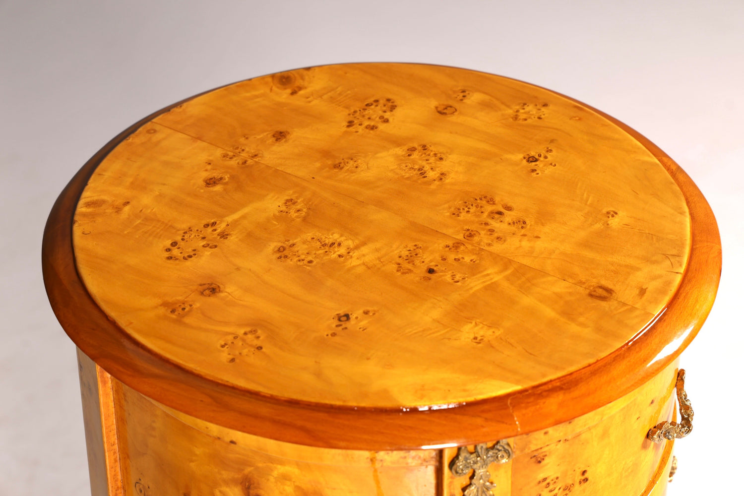 Stunning Baroque-style antique dresser, Louis XV style, Vertiko, birch, highboard, chest of drawers