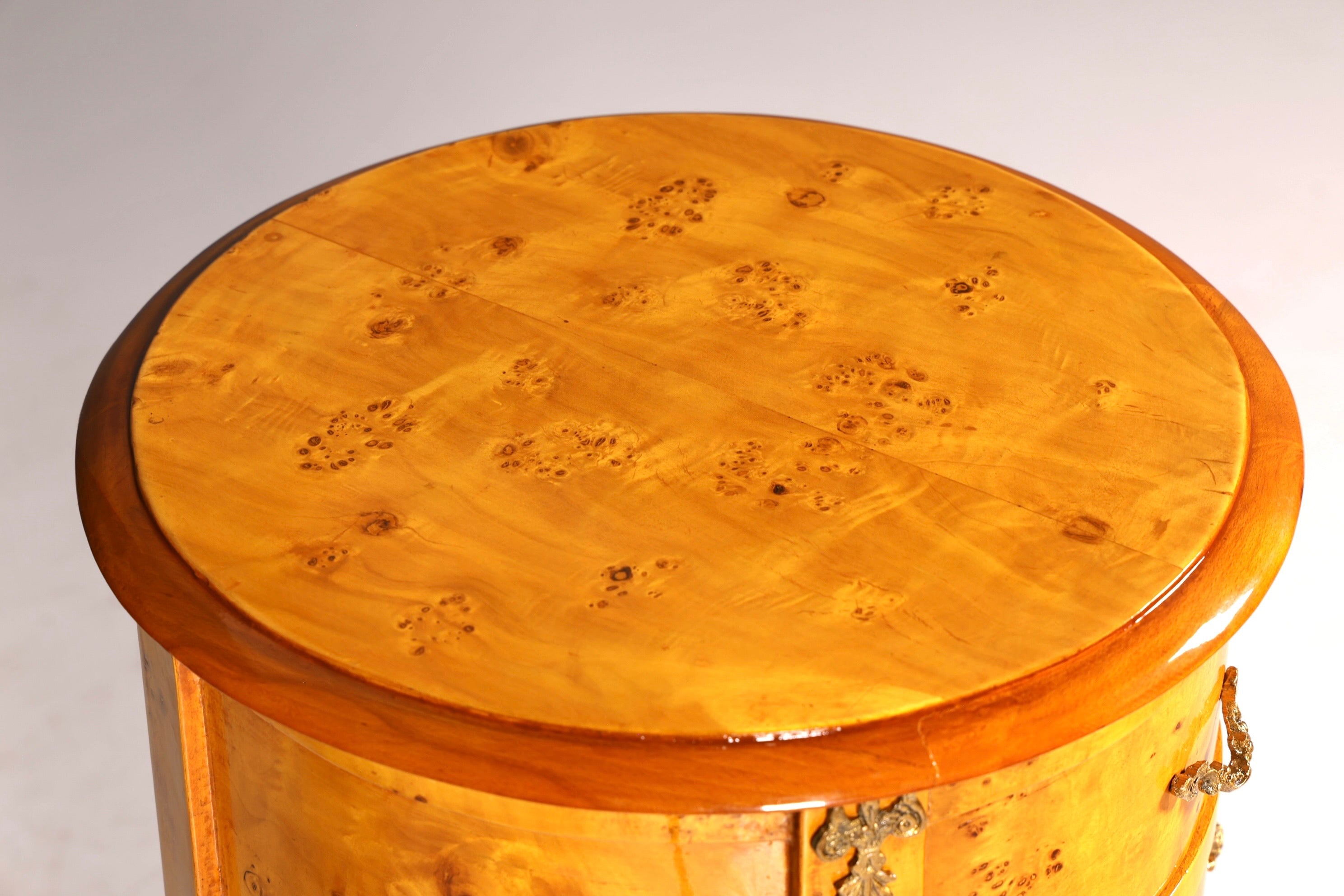 Stunning Baroque-style antique dresser, Louis XV style, Vertiko, birch, highboard, chest of drawers