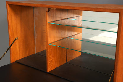 Schlichter Mid Century Schrank Sekretär Bücherregal Retro Highboard Vintage Regal 60s