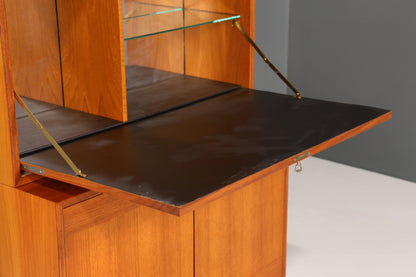 Schlichter Mid Century Schrank Sekretär Bücherregal Retro Highboard Vintage Regal 60s
